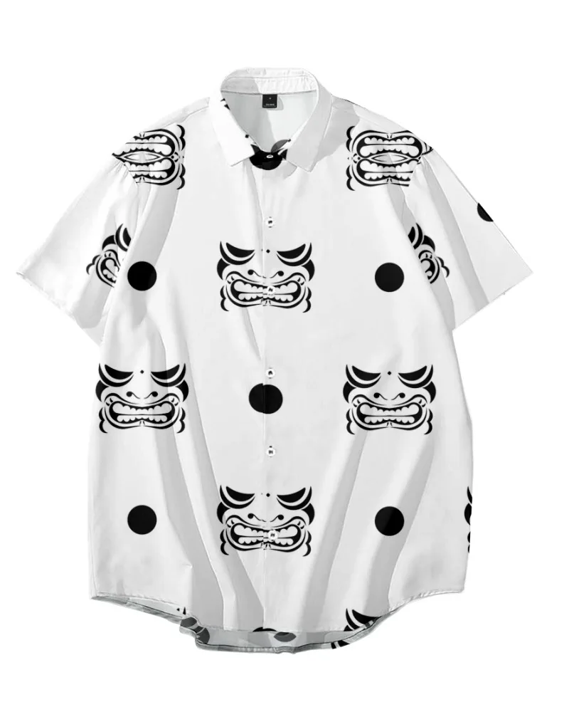 

2024 new men's casual breathable Lapel shirt can customize fashionable summer totem style Hawaiian Top Shirt