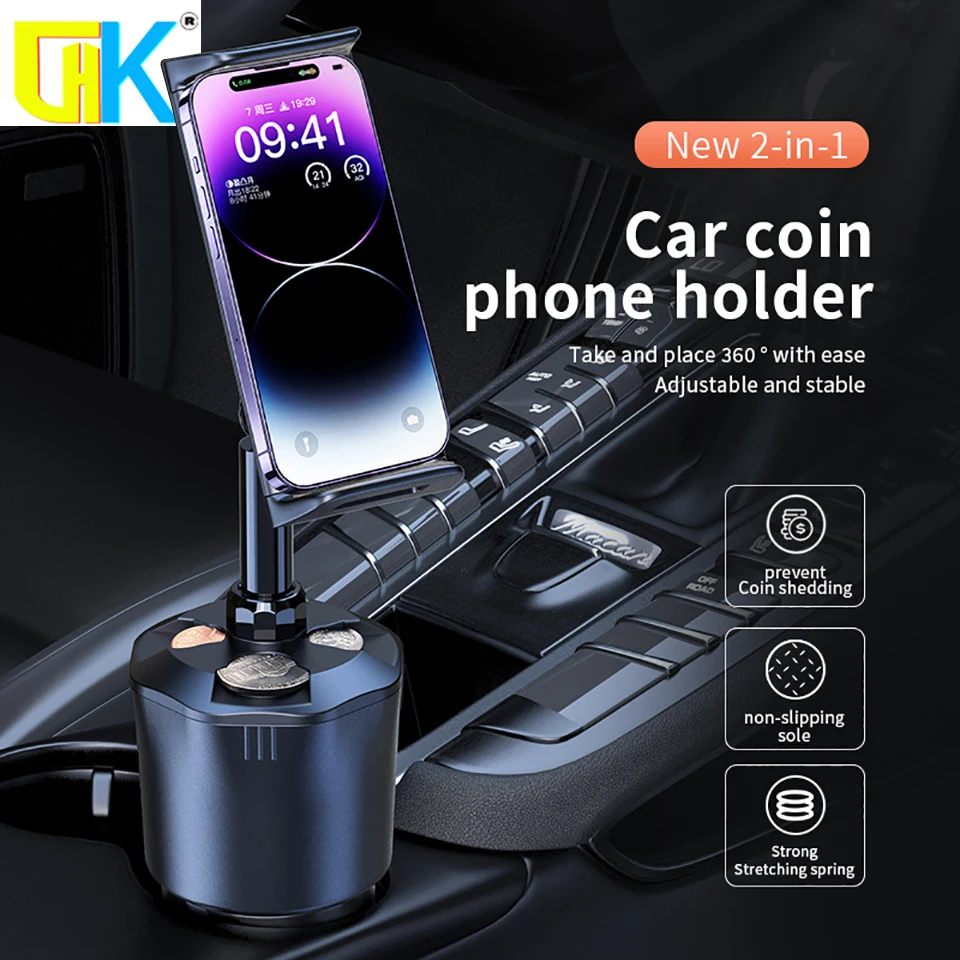 

Универсальная автомобильная подставка для планшета/чашки для автомобиля/грузовика/внедорожника Регулируемая длинная шейка с ящиком для хранения монет мобильный сотовый держатель для телефона