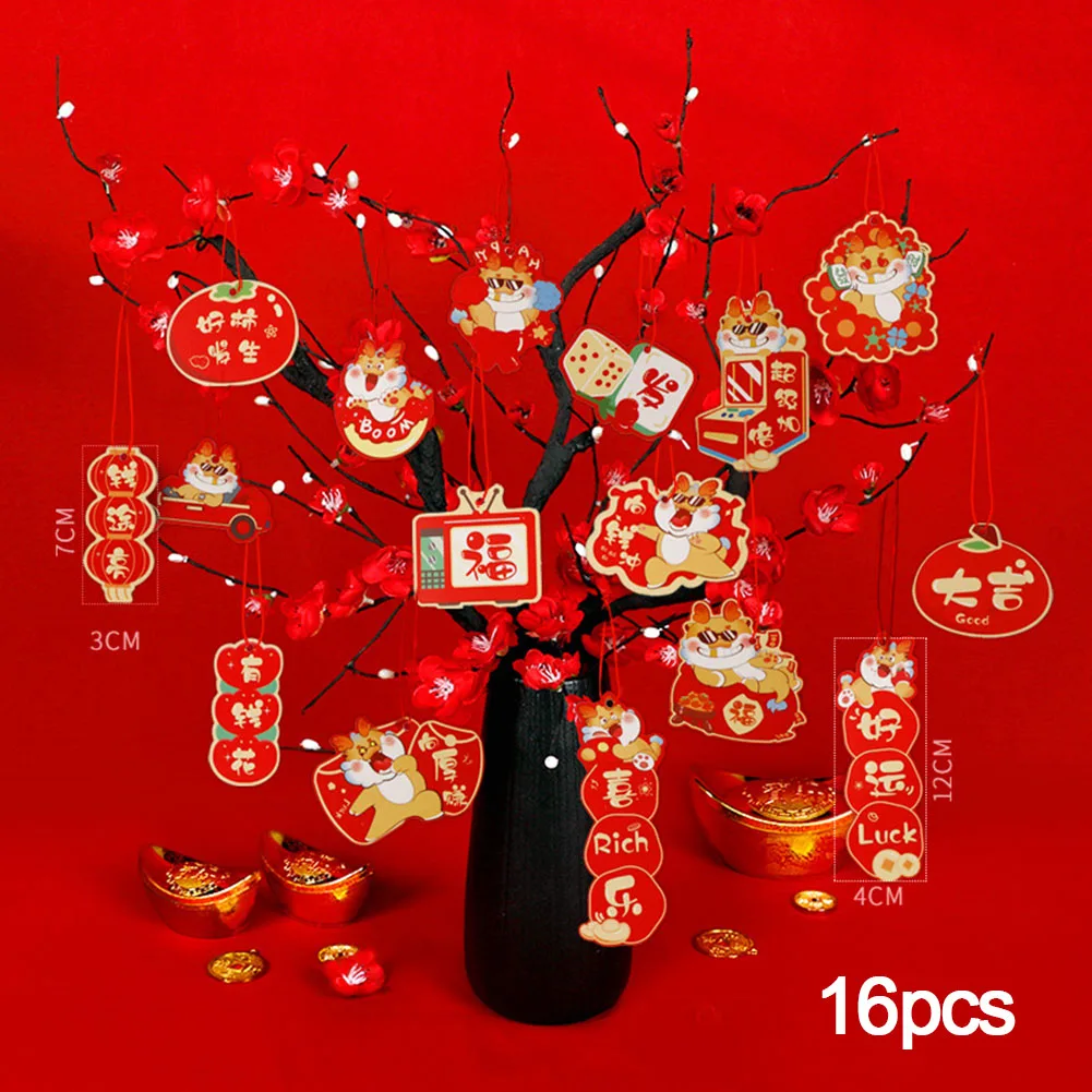 

Vibrant Chinese New Year Paper Decorations Auspicious Patterns and Warm Wishes Ideal for Indoor and Outdoor Celebrations