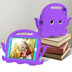 Children's Shockproof Protective Tablet Case with Handle - Cute Design - iPad mini12345 7.9in (PURPLE)