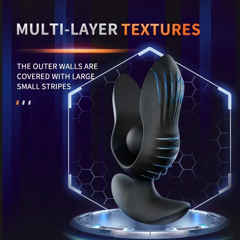 Inflatable Anal Vibrator Wireless Remote Silicone Ball Masturbator Prostate Massager Adult Sex Toy for Man Expander Buttplug 18+