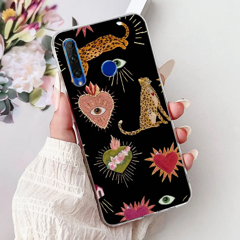 Cute Cartoon Cat Luxury Fashion Flowers Soft TPU Bumper Cover