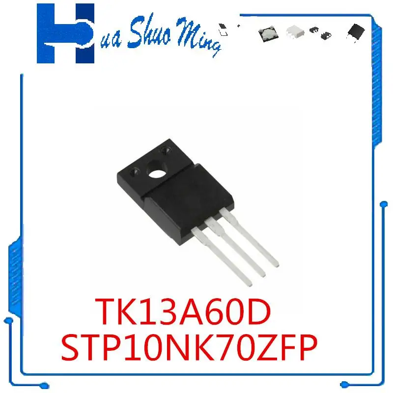 

10Pcs/Lot STP10NK70ZFP TK13A60D TO-220F