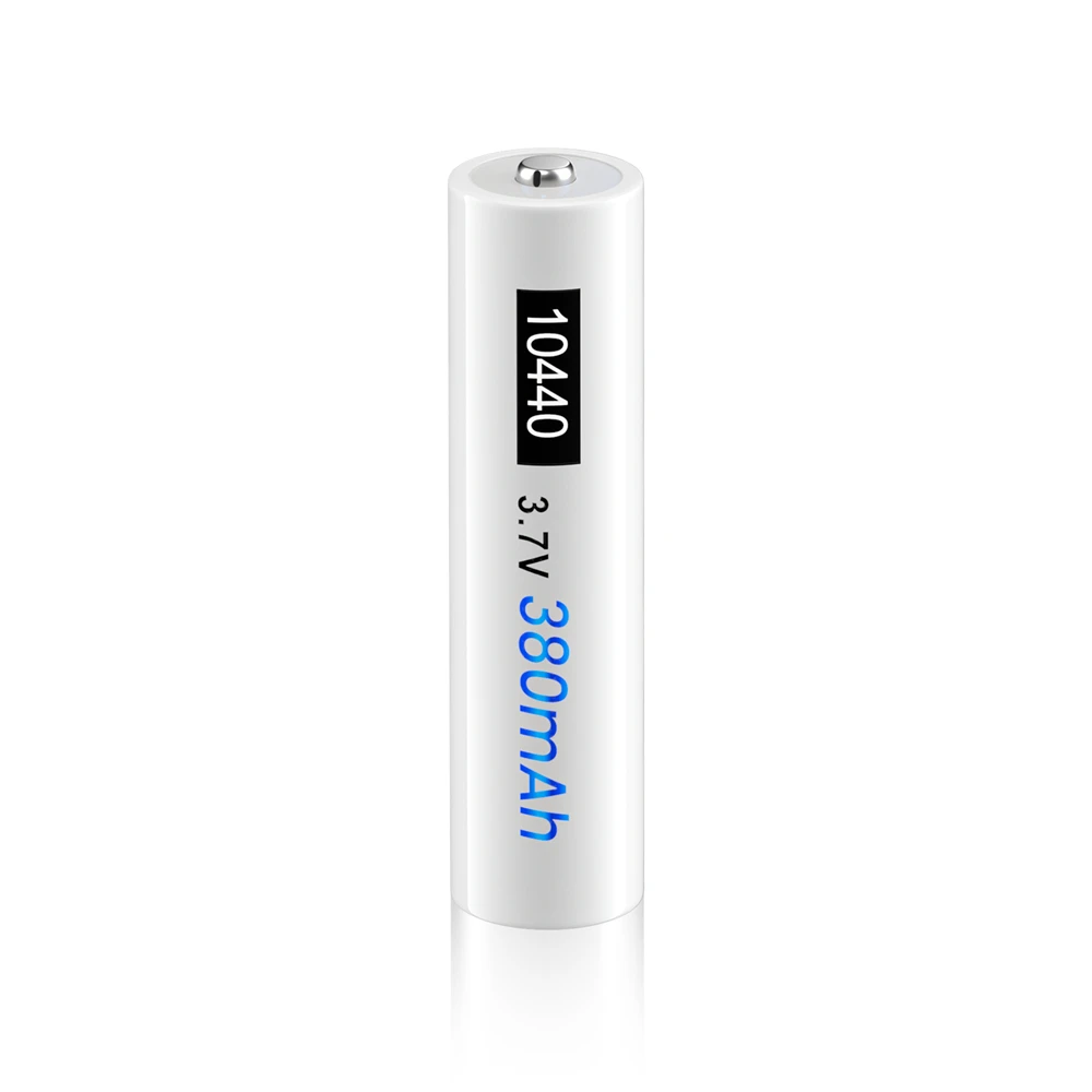 PALO 3.7V 10440 Battery 380mAh Button Top 10440 Rechargeable