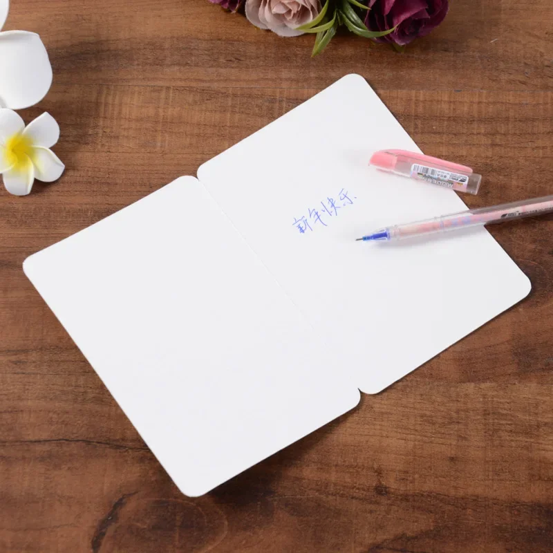 Cartes Pliantes Papier Cartonné Florence A6 - Lot De 100, 300 G/m², Blanc, Vierges, Pour Invitations, Faire-part, Cartes De Vœux