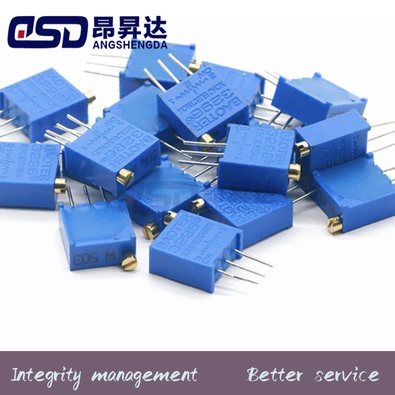 Trimmer Potentiometer 3296W 20K 10K 5K 2K 1K 100K 200K 500K 1 50 M 100R 200R 500R 100 101 102 103 104 100pcs