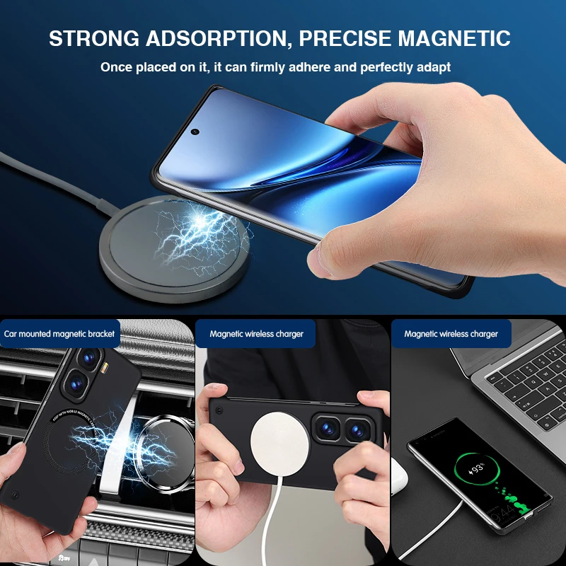 Sleek Luxury Frameless Magnetic Phone Case - Hard Armor Candy Back Cover