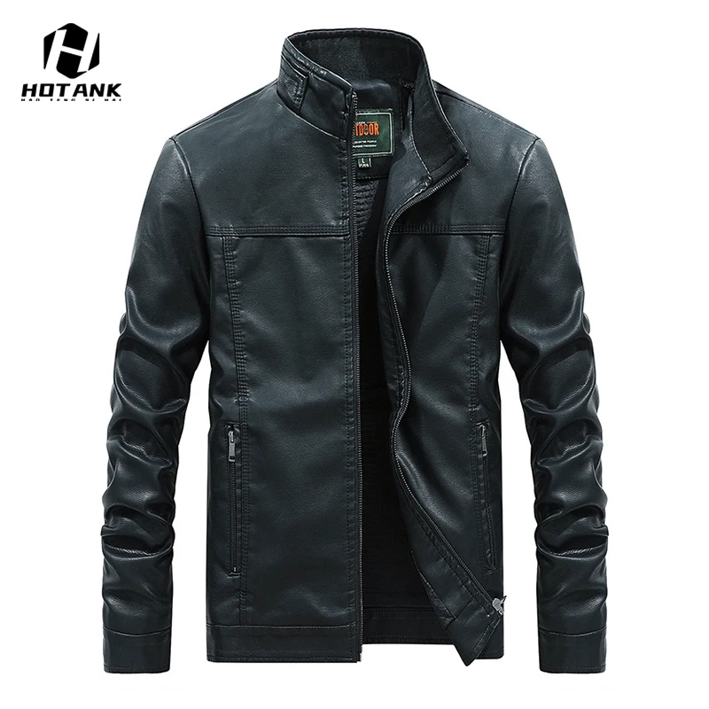 Men Leather Jackets Slim Fit PU Motorcycle Leather Coats High Quality Men Jackets Coats Fashion Men Autumn Leather Jackets 4XL