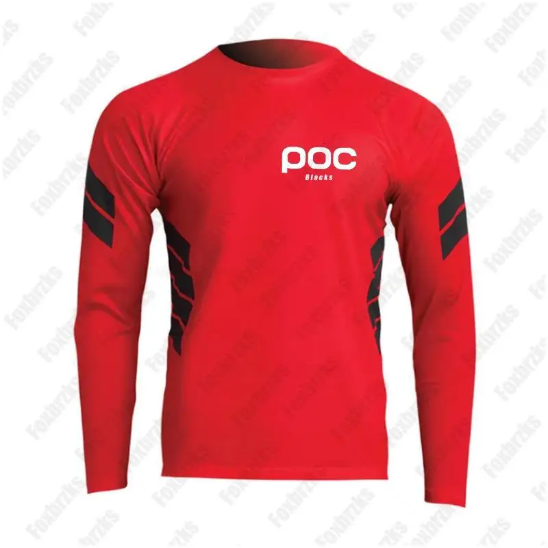 

Blacks poc Men's Cycling Clothing T-shirt Mtb Enduro Downhill Jersey Motocross Long Sleeve Cycling Jersey Motorcycle Clothes