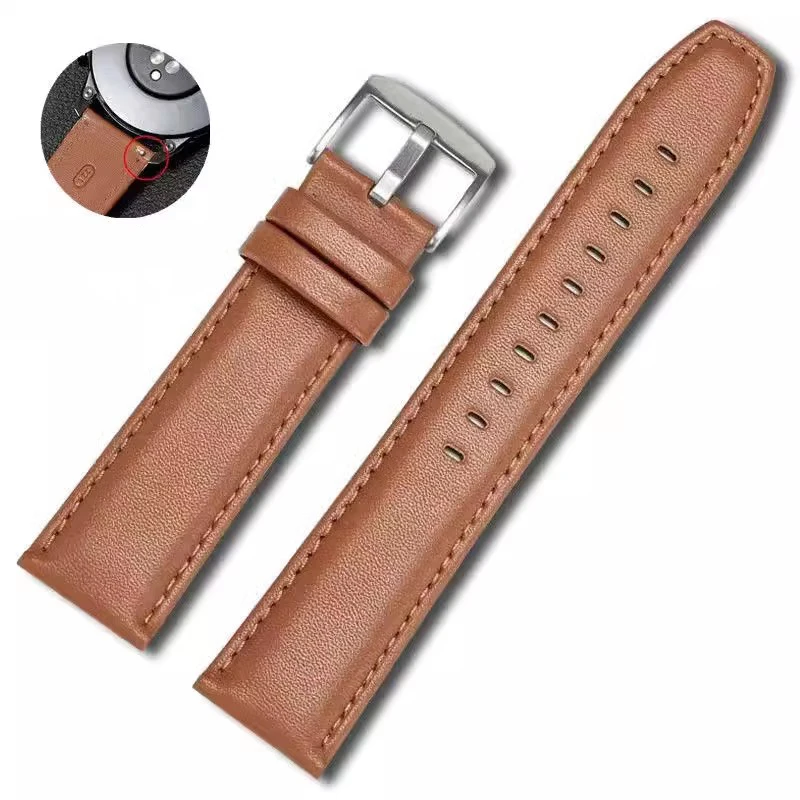 Premium Genuine Leather Watchband with Steel Pin Buckle - High-Quality Wrist Belt Bracelet