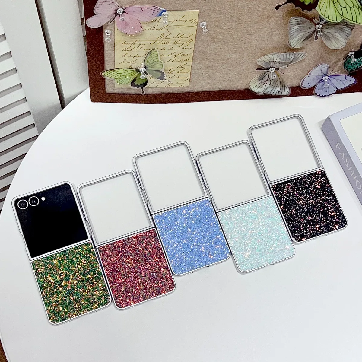 Elegant Silver Frame Bling Diamond Glitter Protective Phone Cover