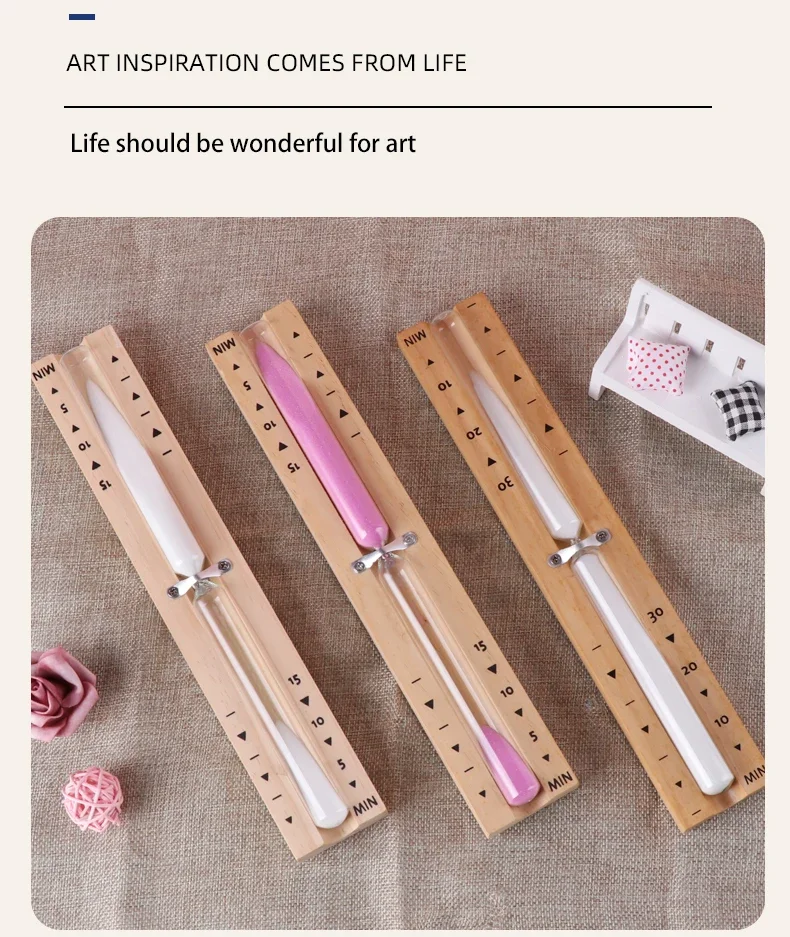 Description Picture 6 of itemBathroom Hourglass Wooden Rotating Timer 15/30min Sauna Timer Wall Mounted Explosion-Proof Glass Hourglass Ornament