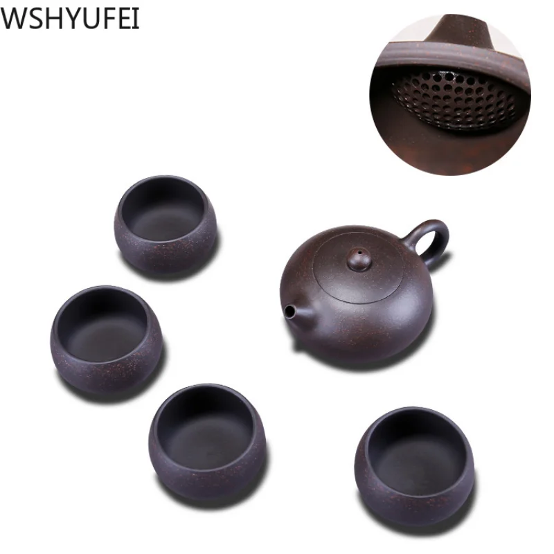 5pcs/set Tea Set Tea Set, Authentic Purple Sand Teapot, Purple Sand Tea