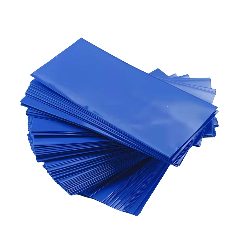 100 pcs Manchon Batterie 18650 Tube Thermorétractable Bleu 78x35mm