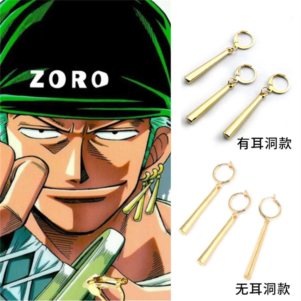 Earring Roronoa Zoro Ear Clip No Need Piercing Character Props Anime