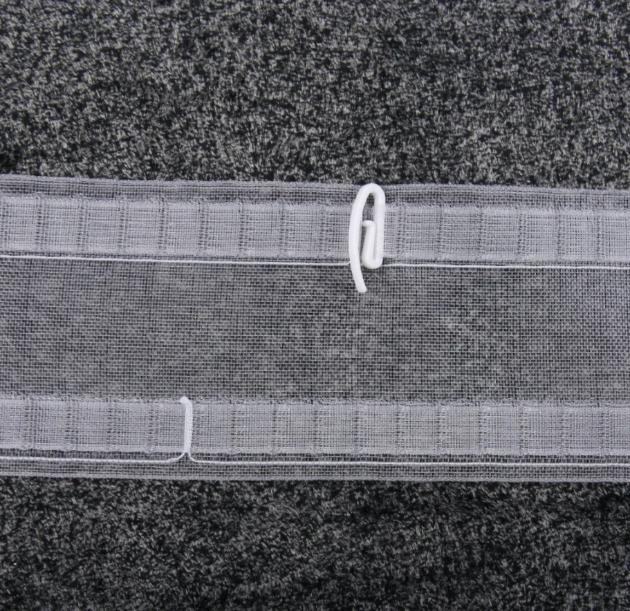 75MM 너비 투명 커튼 헤딩 핀치 플리츠 테이프 가정용 재봉 커튼 액세서리 S자형 웨이브 커튼 리본용 테이프