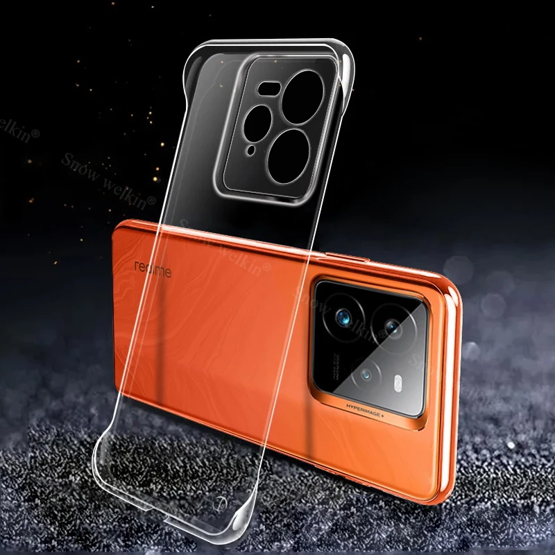 Frameless Slim Transparent Plastic Hard Case Back Cover