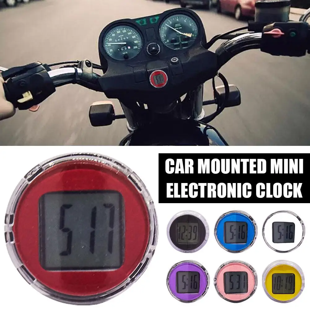 Mini Digit Watch Car Clock Mini Electronic Clock Waterproof Car Auto Bicycle Watch Dashboard Motorcycle In G1N2