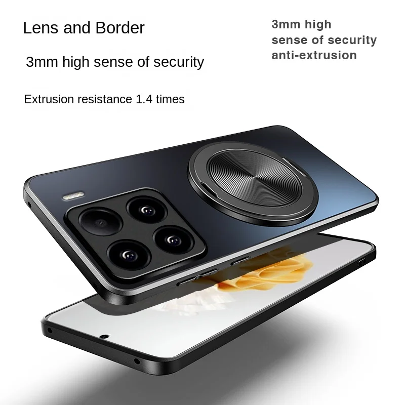 Hard Matte Magnetic Ring Protective Back Cover Case - Universal Design