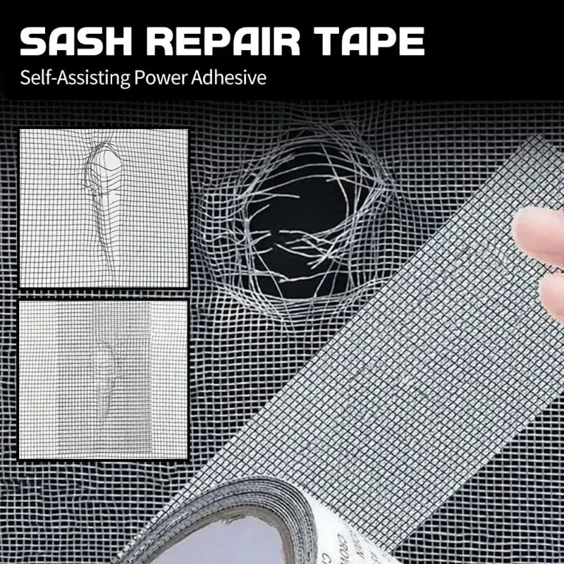 2/10M Fenster Bildschirm Reparatur Band Selbst Klebe Moskito Net Reparatur Patch Anti-Insekten Fly Mesh Gebrochene Löcher reparatur Band Aufkleber – Detail 6