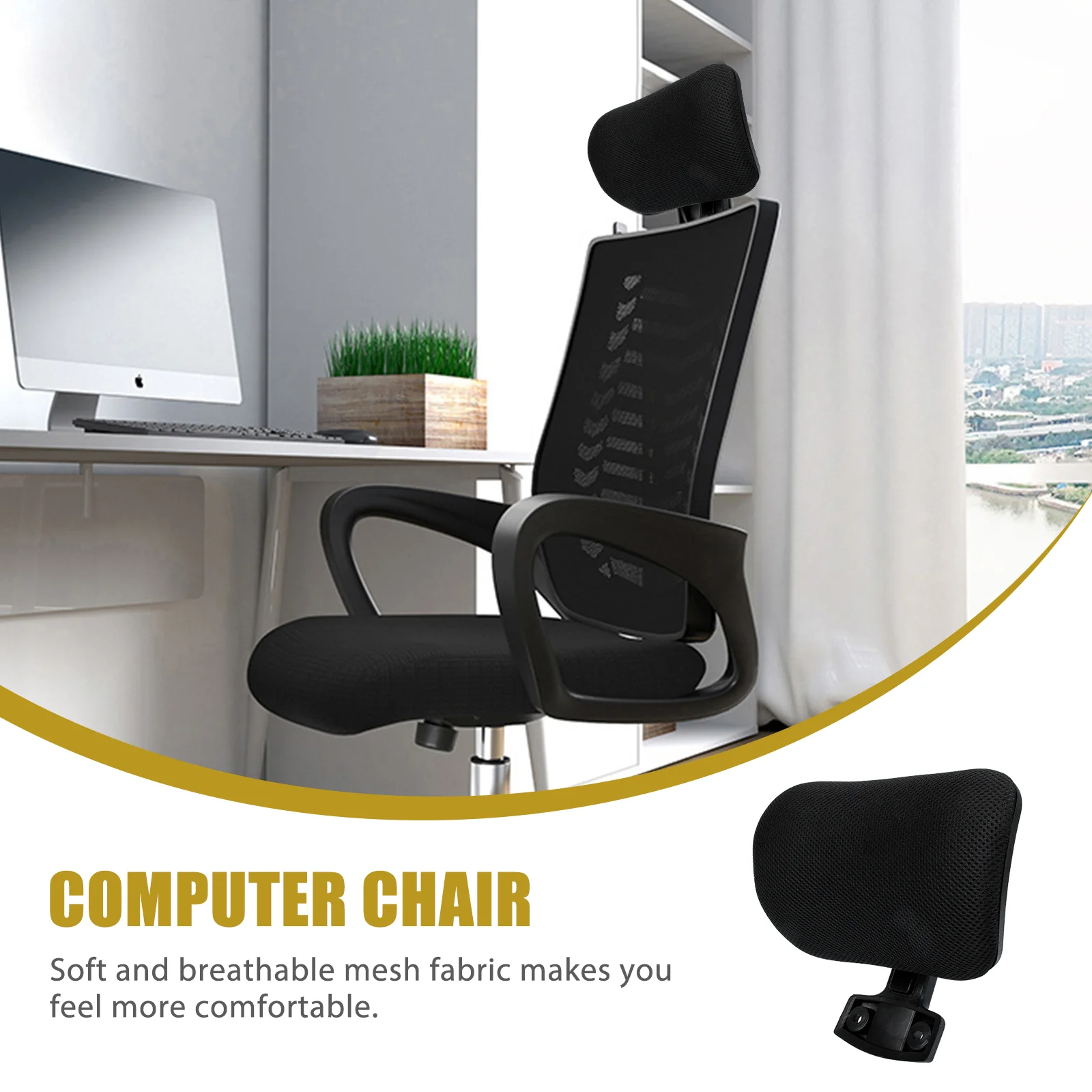 Office Chair Accessories Chair Headrest Pillow Office Chair Headrest Adjustable Computer Chair Headrest Computer Cushion Rest Retrofit Lift Neck Pillow Swivel Mesh
