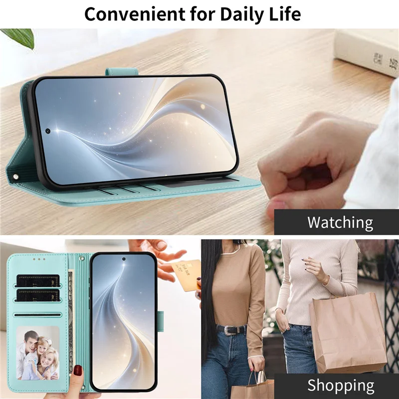 Premium Flip Magnetic Leather Wallet Phone Case with Stand