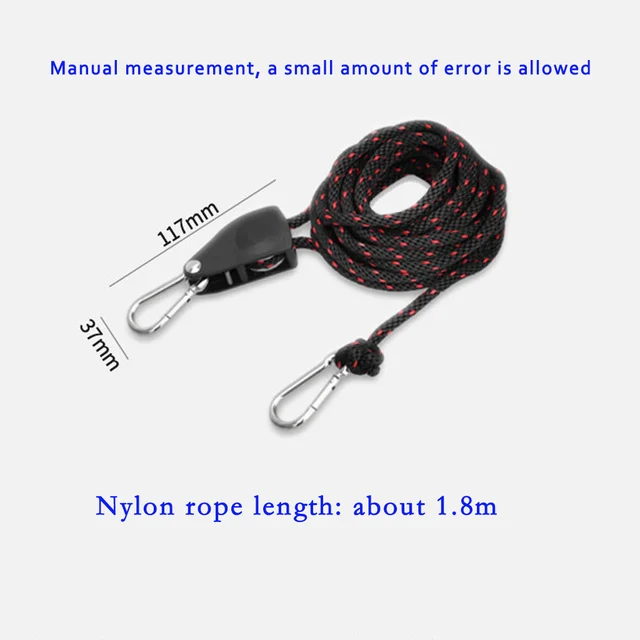 4Db Sátor Kötélfeszítő Szíjtárcsa Beállító Csat, Fém -Szerelvények Emelőhuzal, Kültéri Árnyék Vitorla Növény Grow Könnyű Zsinór - Image 3