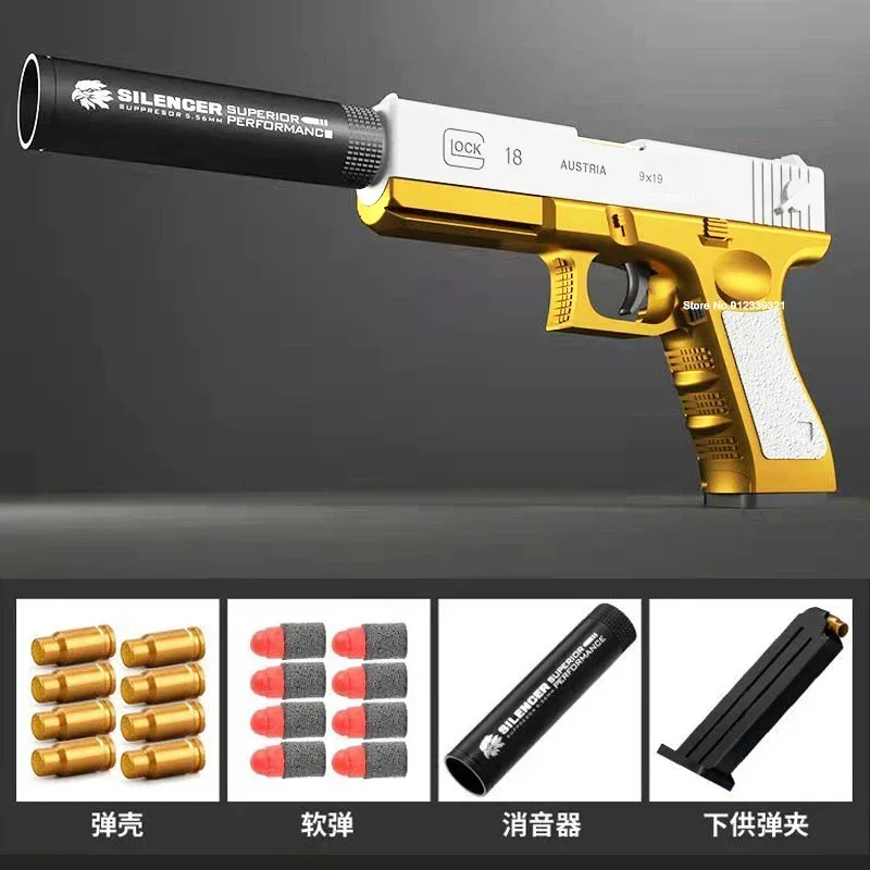 Shell Throwing M1911 Toys Gun Ejection Handgun Soft Darts Bullets Airsoft Pistol For Boys Outdoor Sports Shooting Gift 6