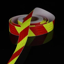 Shining Reflective Safety Warning Tape - Self - Adhesive Twill Print (Red)