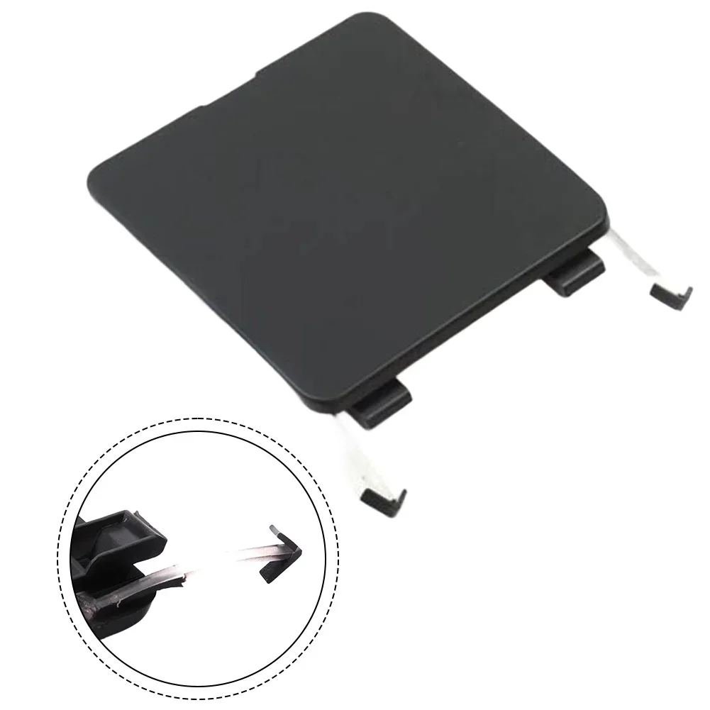 Enhanced Rear Bumper Tow Hook Cover - Black ABS Replacement, Car Exterior Accessory
