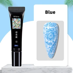 Vibrant Nail Art Gel Paint for Stamping and Phototherapy (Blue)