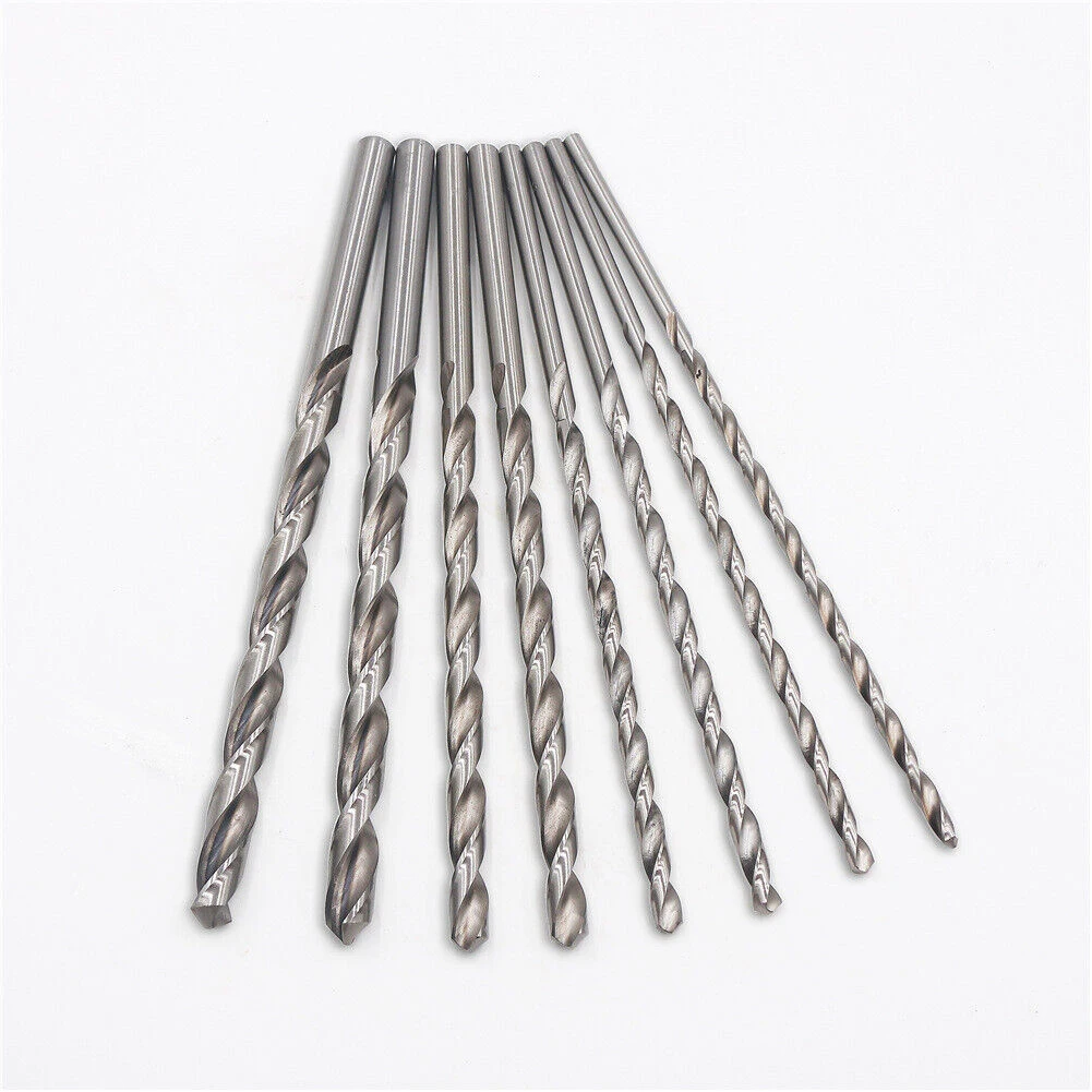 200mm Extra Long Twist Drill Bits High Speed Steel HSS Drill Bits Hole Saw Cutter For Wood Steel Metal Alloy Drilling 2-10mm