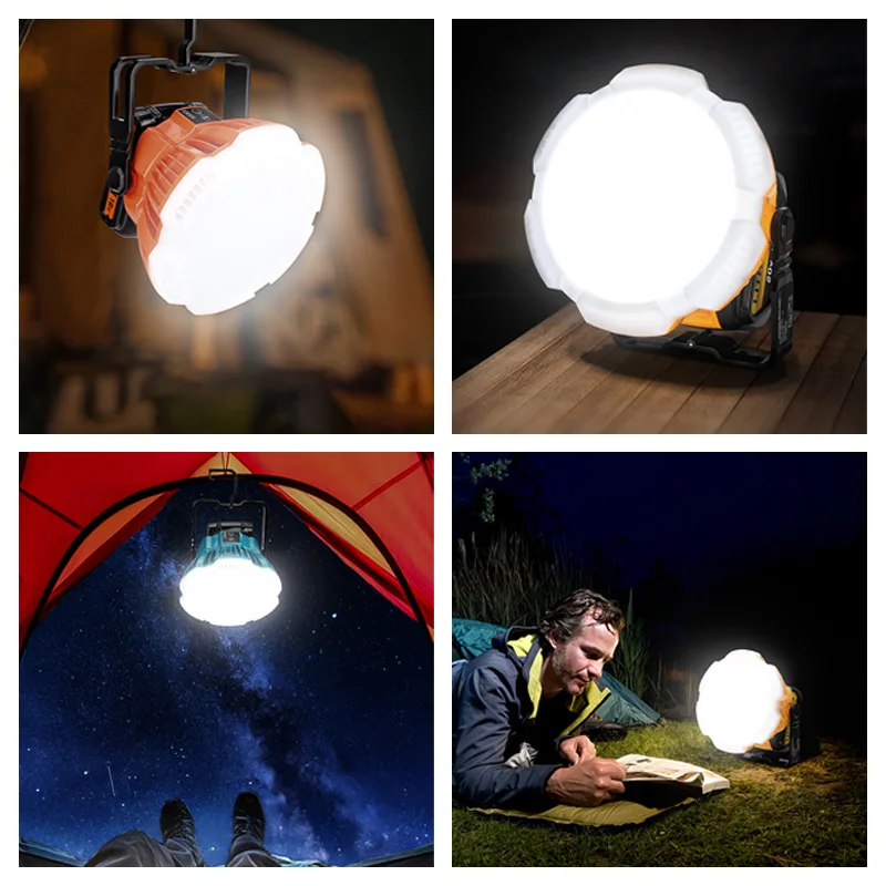 24W 2400LM Portable LED Work Light with Hook For Makita/Bosch/Dewalt/Milwaukee/B
