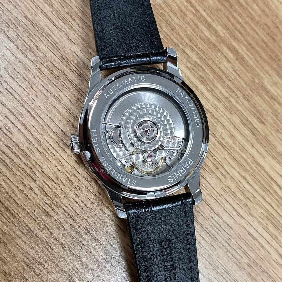 Orologio Meccanico Uomo Automatico Con Datario – Design Moderno, Cassa Rotonda In Lega, Impermeabile, Idea Regalo Di Stile - 4