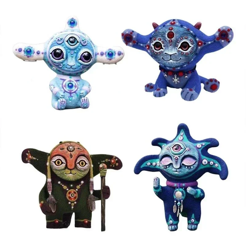 

Dream Garden Animal Elf Handmade DIY Resin Doll Cartoon Alien, Garden Troll Statue, Desktop Decoration Craft, Gift for Children.