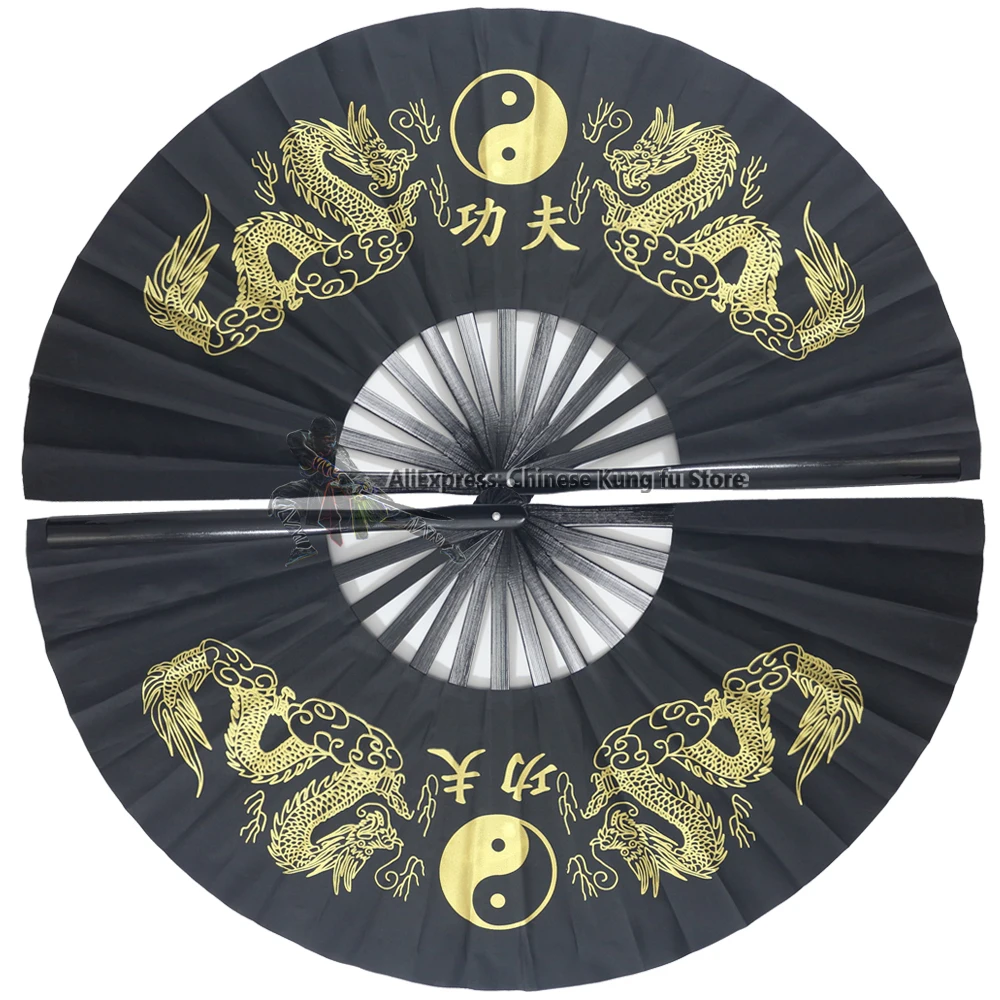 

Props High Quality Bamboo Tai Chi Fan Kung fu Wushu Fans Dancing Martial arts Training Equipment