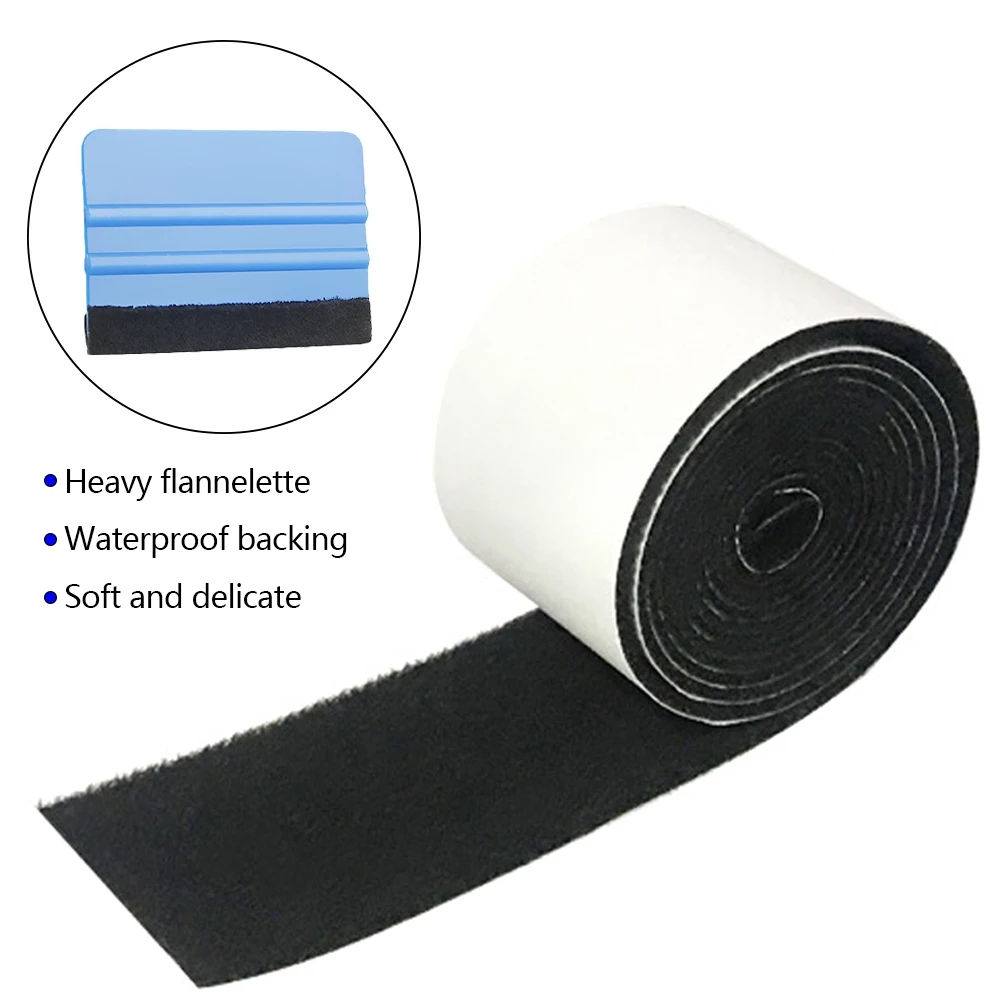 1roll Fiber Vinyl Squeegee Spare Suede Fabric Cloth Car Wrap Tool Window Tint Scraper No Scratch Protector Edge Car Accessory