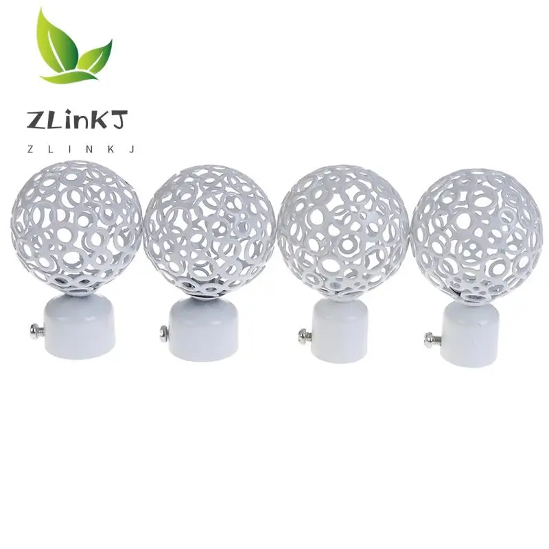 Drapery Curtain Rods 2Pcs 22mm 28mm Dia Iron Ends Caps Finials Accessories curtain rod