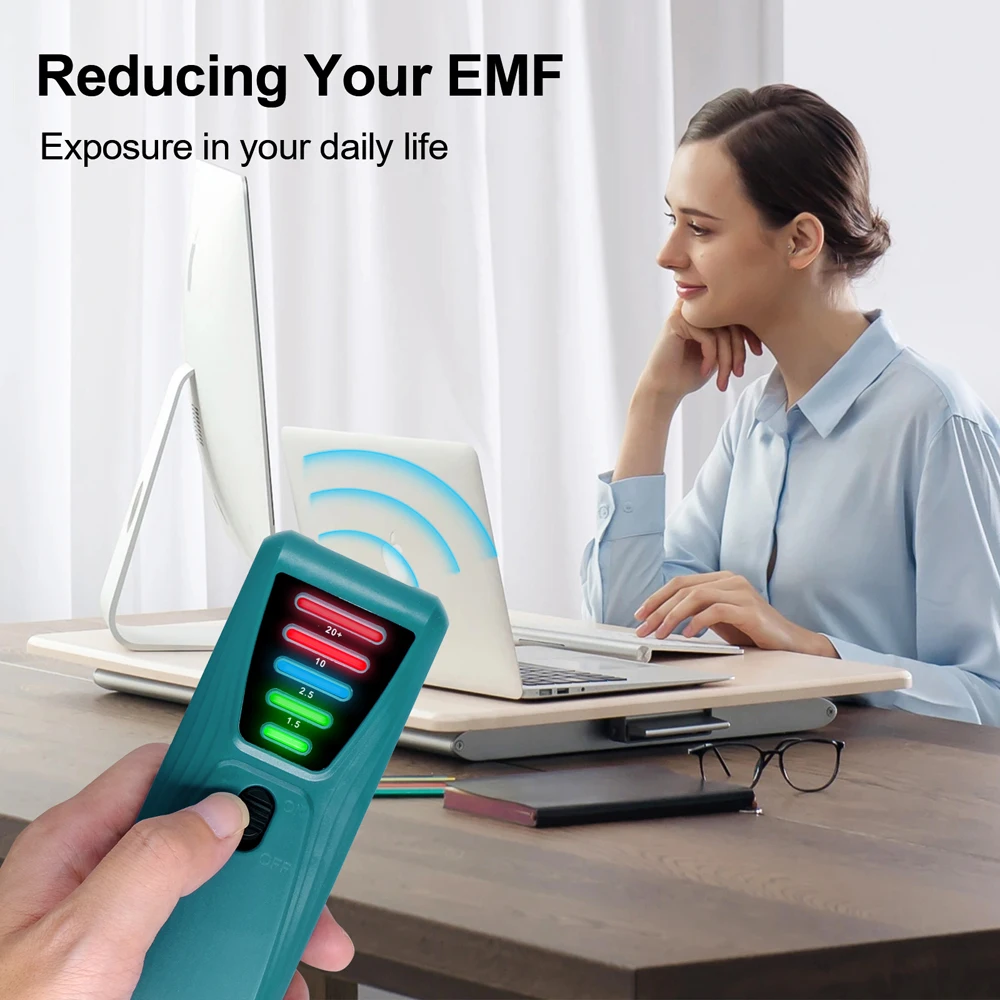 Practical Electromagnetic Radiation Detector Handheld EMF Tester EMF Meter Portable 5 LED Gauss Meter Magnetic-Field Test