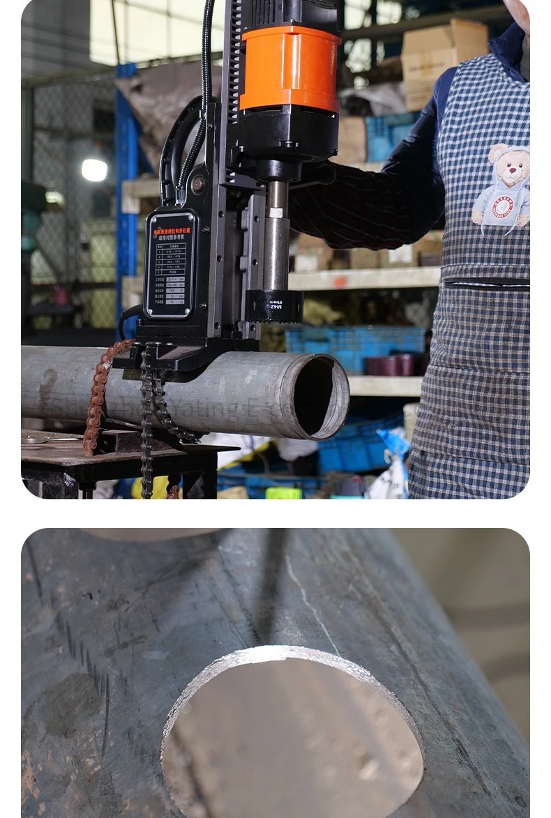 Special electric drilling machine for fire pipes, galvanized pipe drilling machi