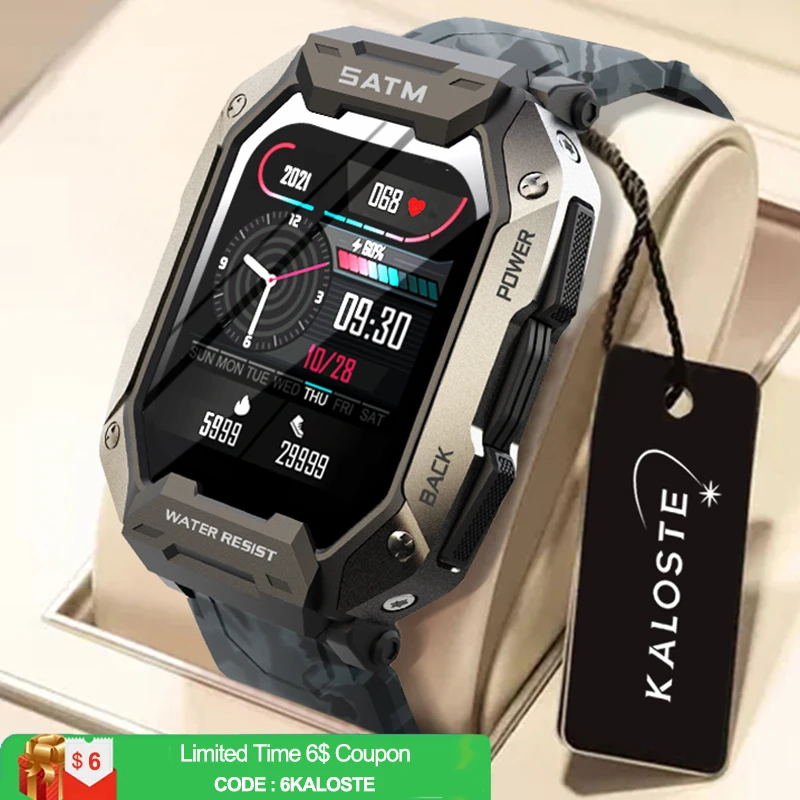 2022 Men's Smart Watch 5ATM Waterproof 380mAh Long Standby Multi-dial HD Screen Sport Watches Outdoor Smartwatch For Man Xiaomi