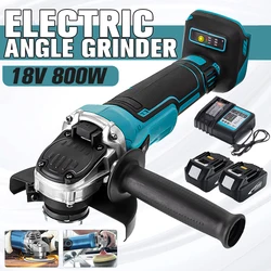 Makita – meuleuse d'angle électrique sans fil 18V, Machine de polissage et de meulage à Impact, outils électriques 800W rechargeables pour batterie 