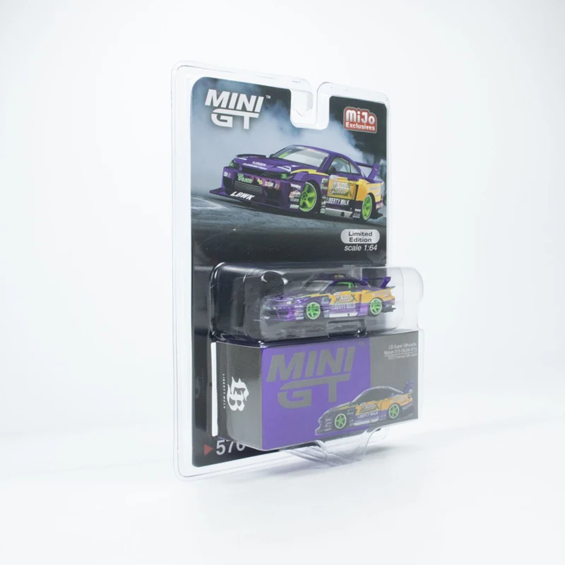 Mijo特注 MINI GT 1/64 LB S15 SILVIA #555 Mini GT 1:64 Nissan S15 SILVIA LB-Super Silhouette #555