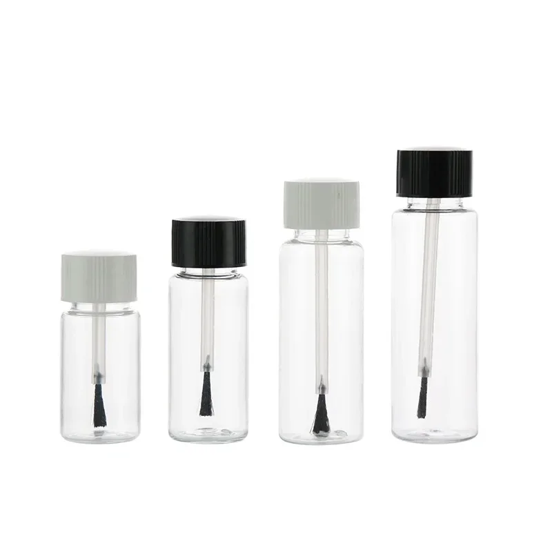 Plastic Nail Polish Bottles Empty Cosmetic Containers Clear Liquid Sample Bottle With Brush 5/10Pcs 5ml 10ml 15ml 20ml 30ml refillable nail bottle,makeup empty bottle,cosmetic bottle,cosmetic sample container,cosmetic dispenser bottle,refillable cosmetic bottle,cosmetic bottle set,mini cosmetic bottle