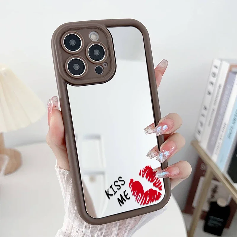 Sexy Girl Red Lips Mirror Phone Case