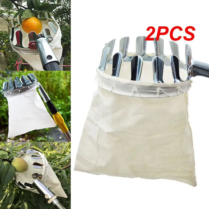 

2PCS Fruit Picker Catcher Orchard and Garden Fruit Picking Tool Peach High Tree Fruit Picker Collector Gardening Tools