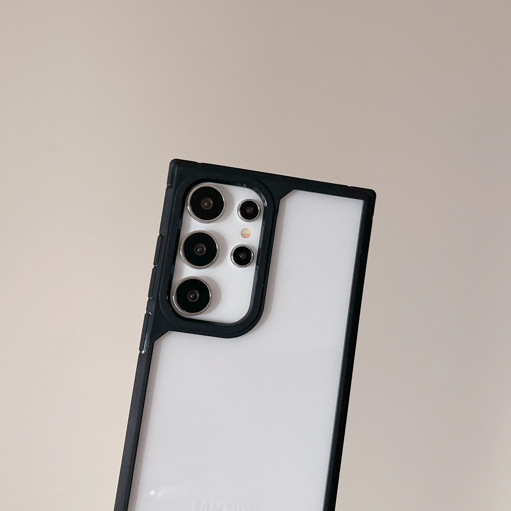 Transparent Shockproof Armor Case with Soft Frame and Hard Back Cover