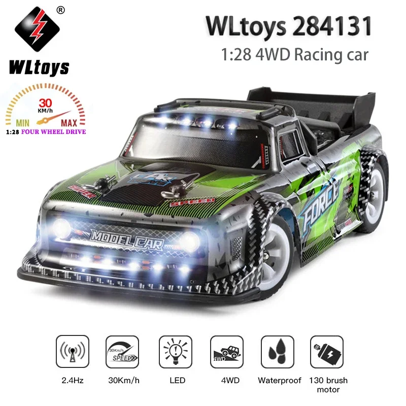WLtoys 284131 K969 K989 RC 자동차, 1/28 2.4G 레이싱 트럭, 30 km/h 고속 4WD 드리프트 리모컨 차량, 어린이용 장난감