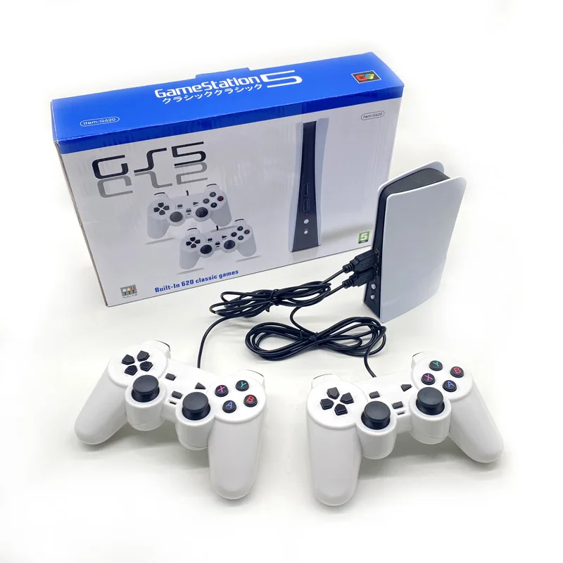 GS5 G620 TV Game Console 8 Bit Retro Consola Video game Built-In 620 Classic Games Station USB Wired Handheld Gamepad AV Output
