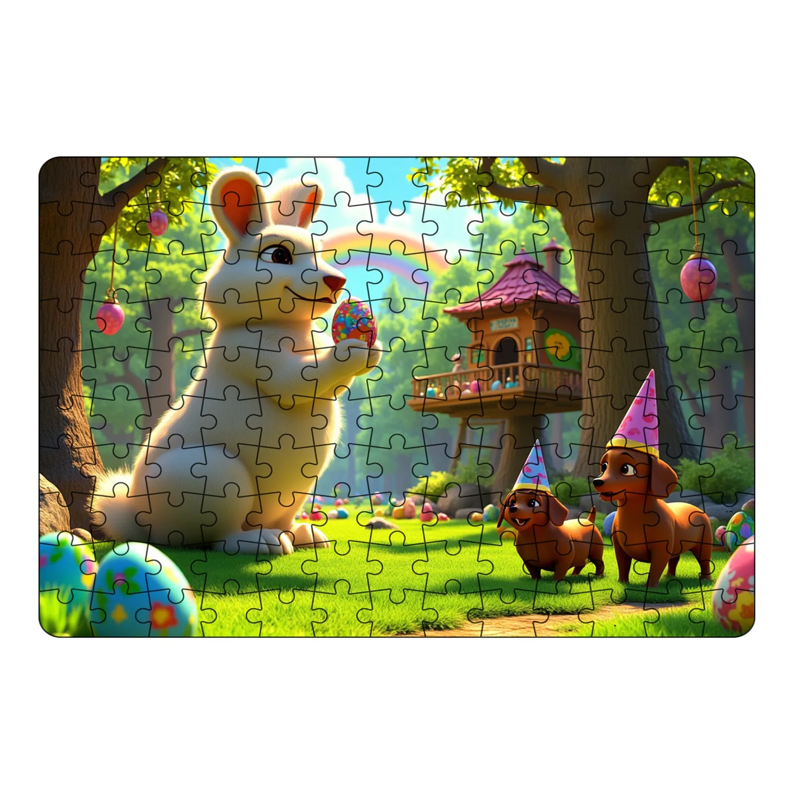 3d Mini 130 Piece Puzzles For Kids Ages 4 6 8 Rabbit Eggs Easter Decorations Floor Puzzles Gifts For Kids School Birthday 60pc